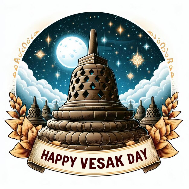 plakat z tła Happy Vesak Day