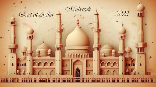 Zdjęcie plakat z życzeniami eid al adha