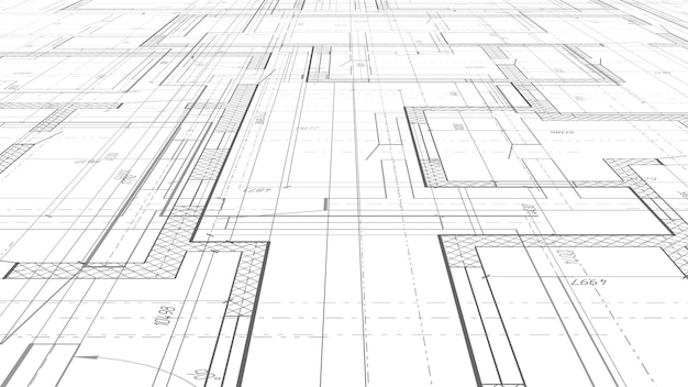 Plan Architektoniczny Domu. Tło Rysunku Technicznego. Projekt Inżynierski.