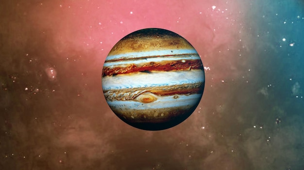 Planeta Jowisz odizolowywająca na abstrakcjonistycznym tle nieba