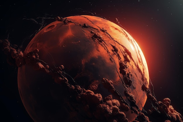 Planeta Mars Kosmos NASA słoneczna Generuj Ai