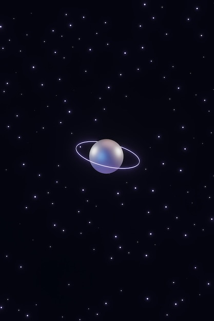 planeta w kosmosie renderowania 3d