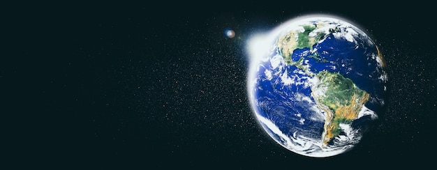 Planeta Ziemia widok globu z kosmosu