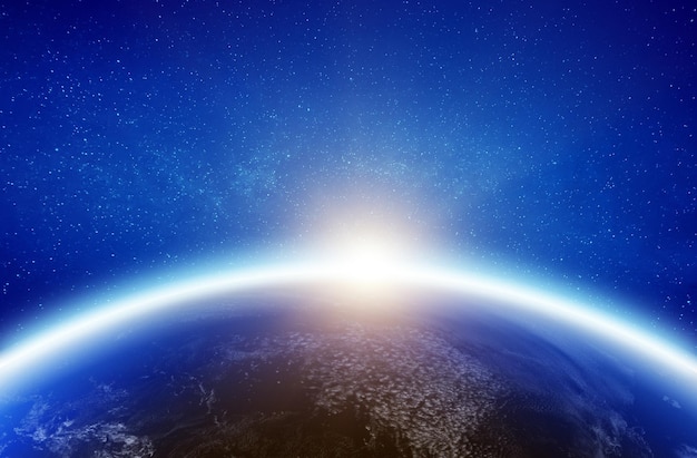 Planeta Ziemia z kosmosu Elementy tego zdjęcia dostarczone przez renderowanie 3D NASA