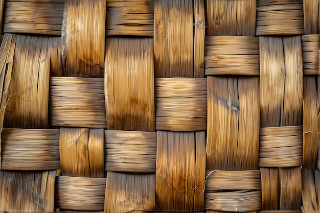 Płaska, bezszwowa tekstura ściany z bambusa