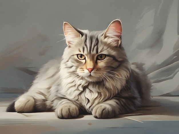 płaska ilustracja Cat