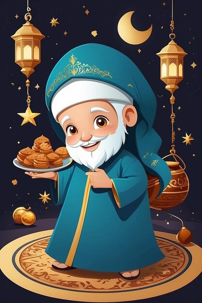 Płaska ilustracja na świętowanie islamskiego Nowego Roku