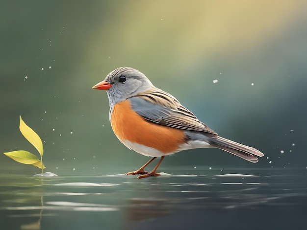 płaska ilustracja ptaka