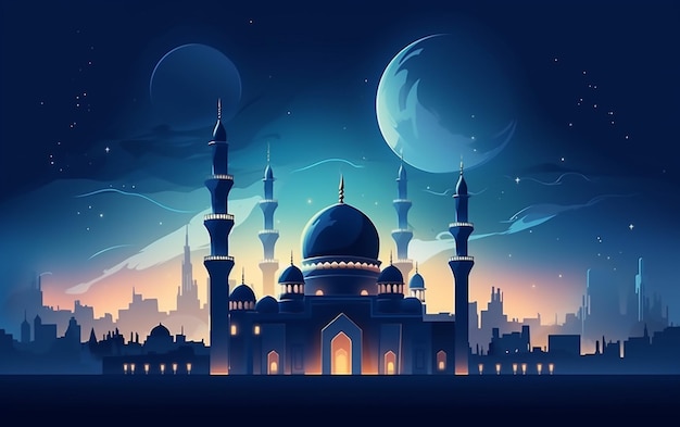 Płaska ilustracja ramadan kareem