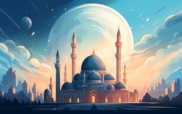 Płaska ilustracja ramadan kareem