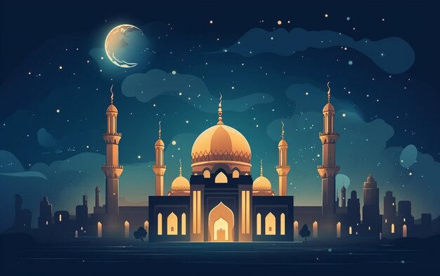 Płaska ilustracja ramadan kareem