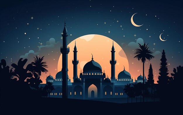 Płaska ilustracja ramadan kareem