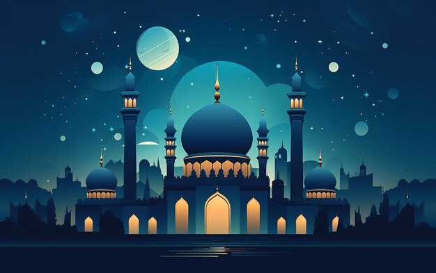 Płaska ilustracja ramadan kareem