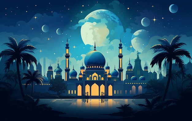 Płaska ilustracja ramadan kareem