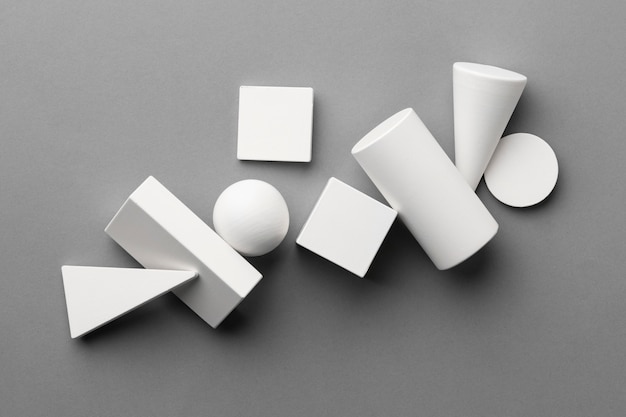 Płaska warstwa kształtów geometrycznych