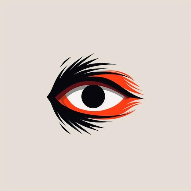 płaski kolor wektor logo oka