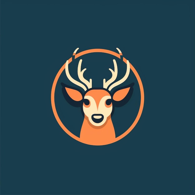 płaski wektor koloru logo jelenia