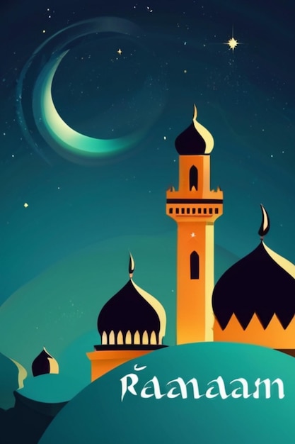 Płaskie tło dla islamskich uroczystości Ramadanu