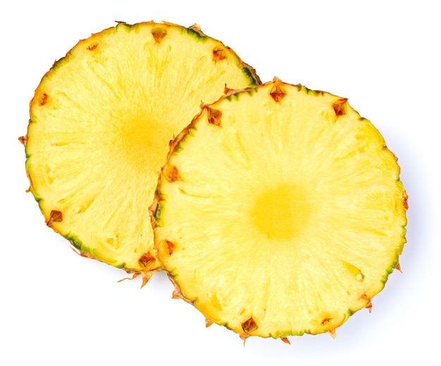 Plasterek Ananasa Na Białym Tle