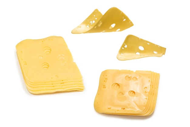 Plasterek sera na białym tle