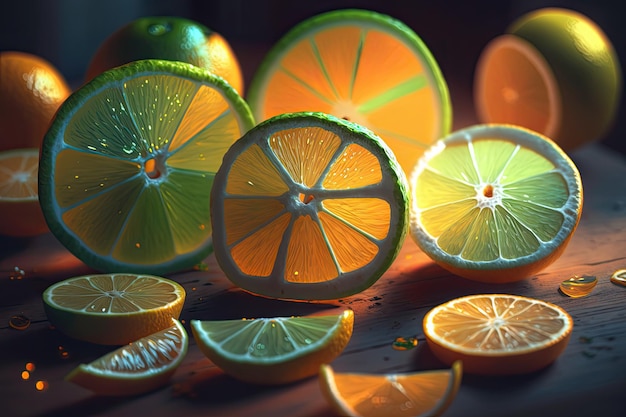 Plasterki limonki, cytryny i pomarańczy