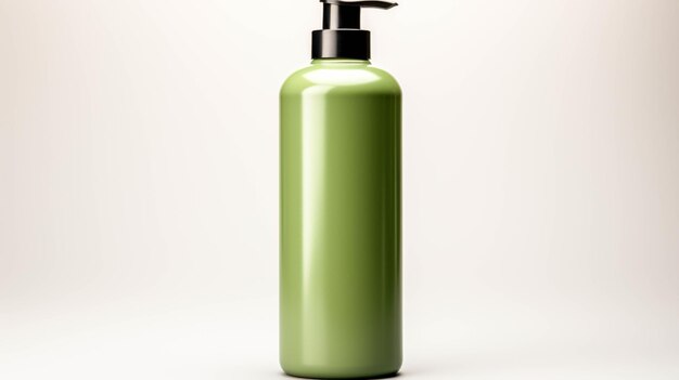 Plastikowa butelka balsamu do szamponu na białym tle