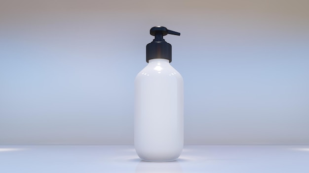 Plastikowa butelka makiety ilustracji 3d
