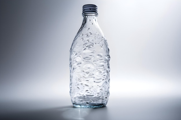 Plastikowa butelka woda na białym tle