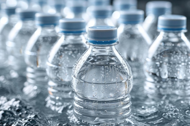 plastikowe butelki z wodą mineralną profesjonalna fotografia