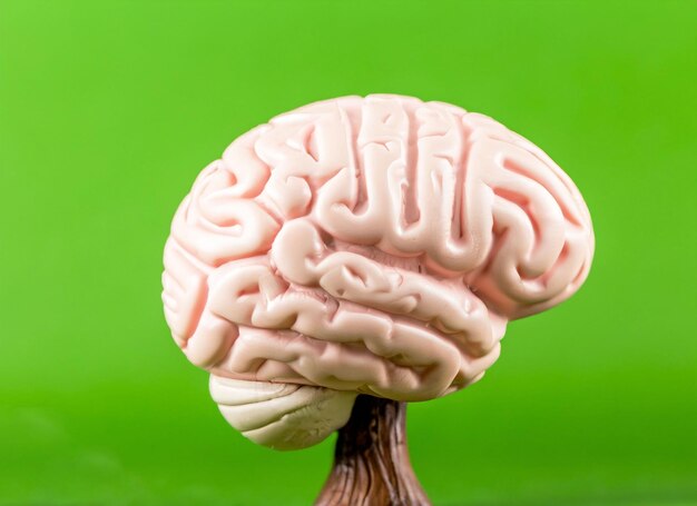 Plastikowy model mózgu z napisem "mózg".