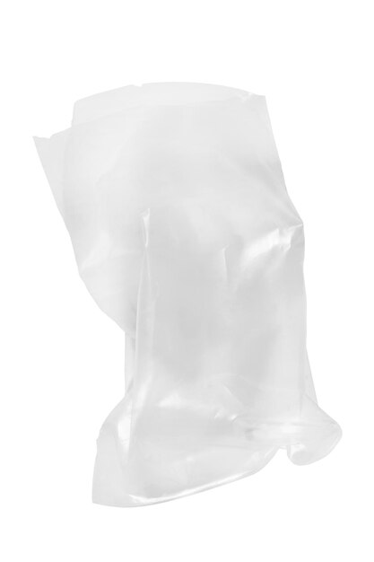 Plastikowy pakiet na białym tle