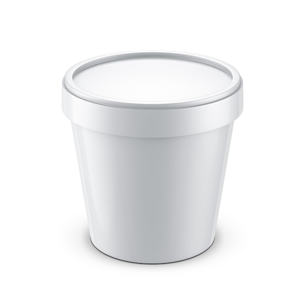 Plastikowy pojemnik na lody makieta renderowania 3d
