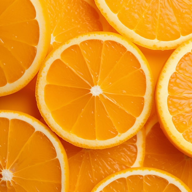 Zdjęcie plastry świeżej pomarańczy jako tło