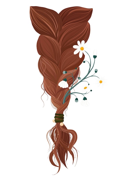 Płaszcze do włosów png element kolażu estetyczna ilustracja kwiatowa