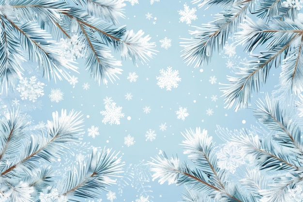 Zdjęcie płatki śniegu na niebieskim tle