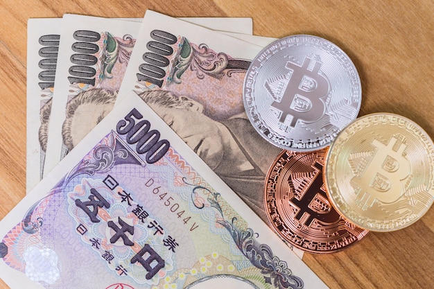 Płatności bitcoinowe za pomocą kryptowaluty z pieniędzmi z japońskiego jena.