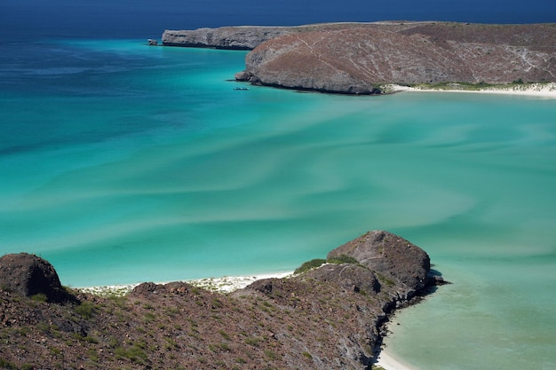 Playa balandra widok z lotu ptaka la paz baja california