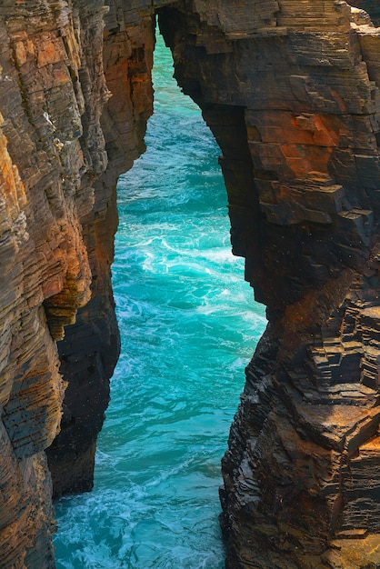 Playa las catedrales Catedrais plaża w Galicia Hiszpania