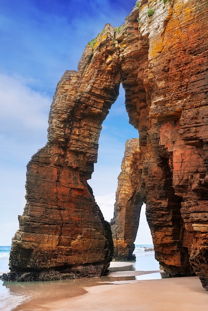 Playa las catedrales Catedrais plaża w Galicia Hiszpania