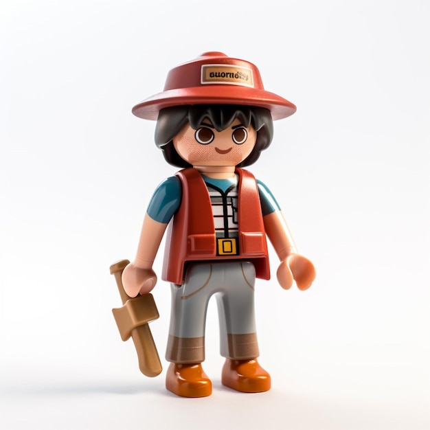 Playmobil z białym tłem wysokiej jakości ultra