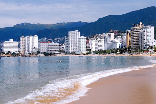 Plaża Acapulco Panoramiczny Widok Na Plażę Condesa W Acapulco W Meksyku Turystyka Podróże Styl życia