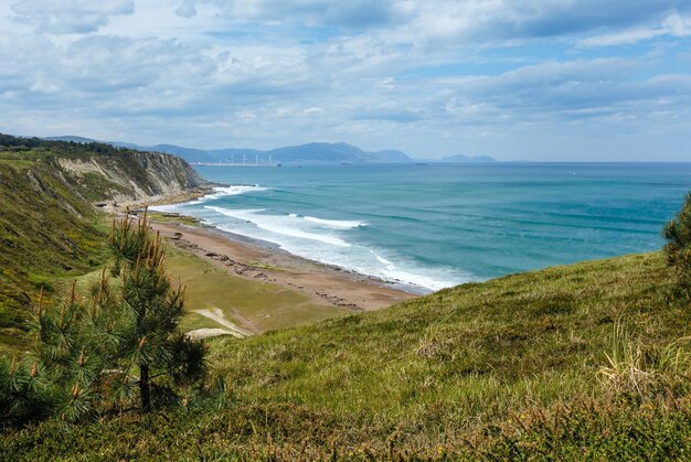 Plaża Azkorri lub Gorrondatxe w mieście Getxo Biskajski Kraj Basków Hiszpania