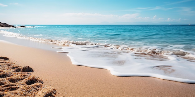 Plaża brzeg zatoka wyspa linia brzegowa morze ocean wakacje krajobraz tło w słoneczny dzień relaksujący vibe