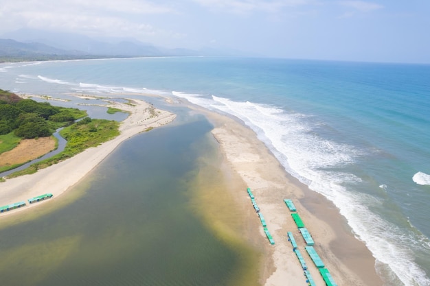 Plaża Buritaca w Santa Marta Kolumbia