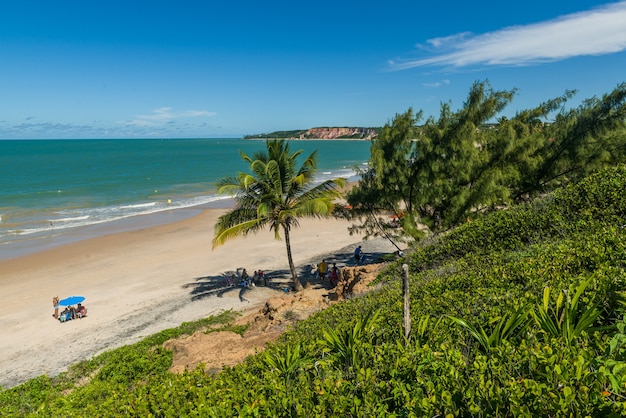 Plaża Carapibus W Pobliżu Joao Pessoa Paraiba Brazylia 13 Czerwca 2021 R. Północno-wschodnie Wybrzeże Brazylijskie