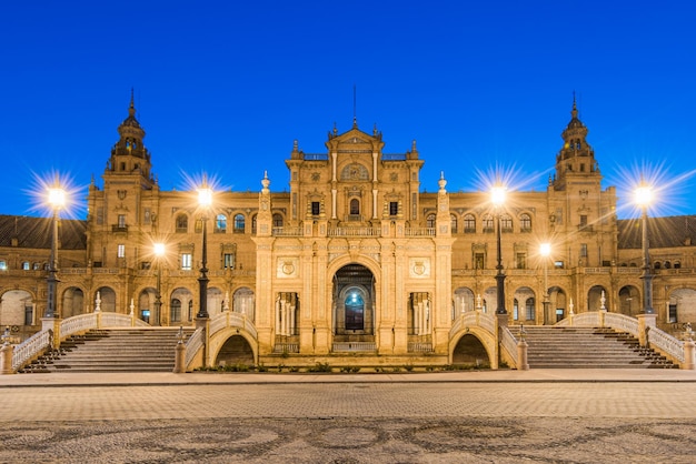 Plaza De Espana w SewilliHiszpania