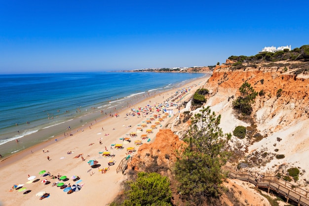 Plaża Falesia w Albufeira, region Algarve w Portugalii