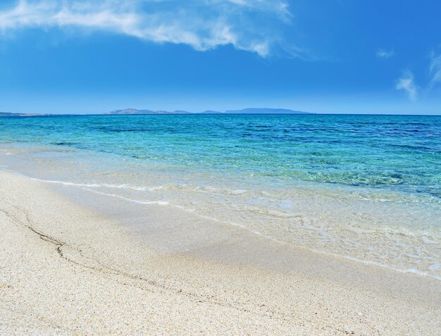 Plaża Fiume Santo w pochmurny dzień Sardynia