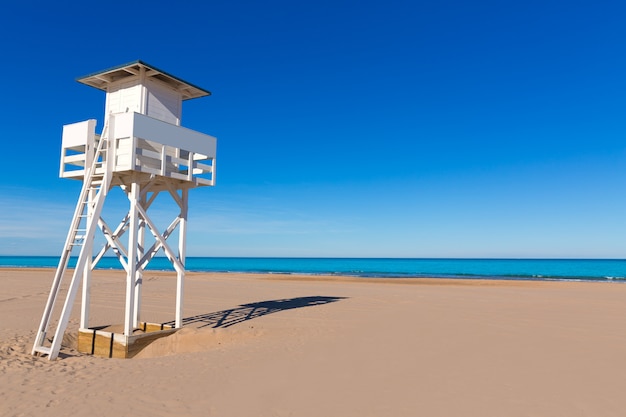 Plaża Gandia w Walencji Śródziemnomorska Hiszpania