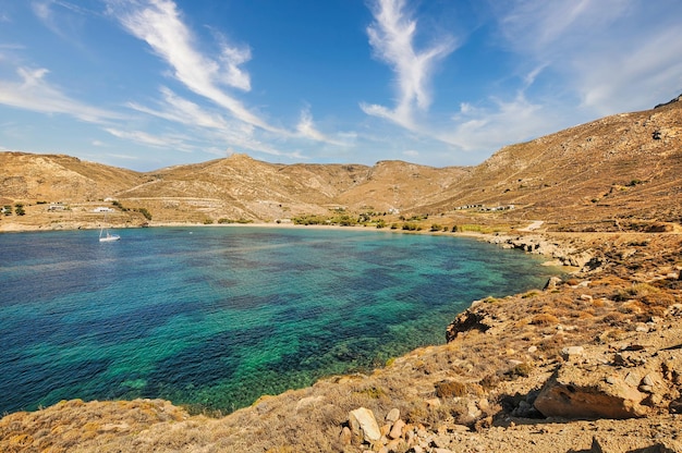 Plaża Ganema na wyspie Serifos w Grecji